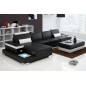 Canapé d'angle en cuir italien 5 places ENZO, angle gauche , noir et blanc,en stock Canapé d'angle en cuir italien 5 places ENZO, angle gauche , noir et blanc,en stock