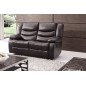 Canapé 2 places relaxation en cuir italien RELAXIS, effet balancier pour le 2 placesnoir Canapé 2 places relaxation en cuir italien RELAXIS, effet balancier pour le 2 placesnoir