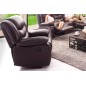Canapé 2 places relaxation en cuir italien RELAXIS, effet balancier pour le 2 placesnoir Canapé 2 places relaxation en cuir italien RELAXIS, effet balancier pour le 2 placesnoir