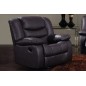 Fauteuil 1 place relaxation en cuir italien RELAXIS, noir Fauteuil 1 place relaxation en cuir italien RELAXIS, noir