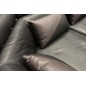 Canapé d'angle en 100% tout cuir italien 8 places SCANDI, noir et chocolat, angle réversible. Canapé d'angle en 100% tout cuir italien 8 places SCANDI, noir et chocolat, angle réversible.