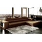 Canapé d'angle en cuir italien 4/5 places ENJOY, marron, angle droit Canapé d'angle en cuir italien 4/5 places ENJOY, marron, angle droit