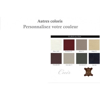 Fauteuil 1 place en cuir italien buffle VALORIA, couleur personnalisée