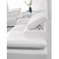 Canapé 2 places relaxation en cuir italien RELAXATION, gris claire