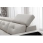 - Canapé d'angle cuir buffle italien 7/8 places, BELLISSIMO, blanc et noir, angle gauche - Canapé d'angle cuir buffle italien 7/8 places, BELLISSIMO, blanc et noir, angle gauche