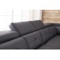 Canapé d'angle cuir buffle italien 7/8 places , BELLISSIMO, noir et blanc, angle droit Canapé d'angle cuir buffle italien 7/8 places , BELLISSIMO, noir et blanc, angle droit