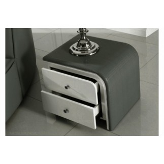 Ensemble de 2 chevets BERY, gris foncé de qualité