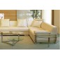 Canapé d'angle en cuir italien 8 places NAPOLI, beige, angle droit Canapé d'angle en cuir italien 8 places NAPOLI, beige, angle droit