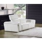 Canapé 3 places en cuir italien Prestige Luxe DIVIN, blanc