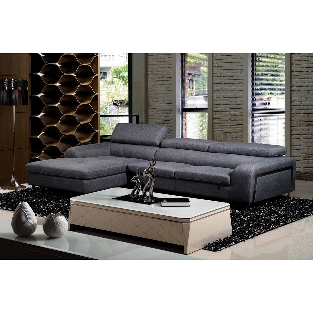 - Canapé d'angle en tissu de qualité 5 places, SALERNO, gris foncé, angle gauche - Canapé d'angle en tissu de qualité 5 places, SALERNO, gris foncé, angle gauche