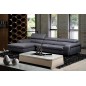- Canapé d'angle en tissu de qualité 5 places, SALERNO, gris foncé, angle gauche - Canapé d'angle en tissu de qualité 5 places, SALERNO, gris foncé, angle gauche