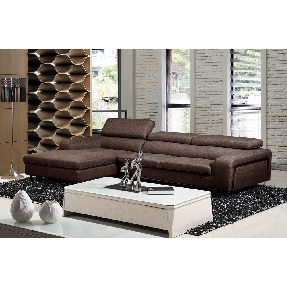 Canapé d'angle en tissu de qualité 5 places, SALERNO, chocolat angle gauche Canapé d'angle en tissu de qualité 5 places, SALERNO, chocolat angle gauche