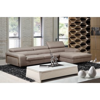 Canapé d'angle en tissu de qualité 5 places, SALERNO, beige, angle droit