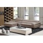 Canapé d'angle en tissu de qualité 5 places, SALERNO, beige, angle gauche Canapé d'angle en tissu de qualité 5 places, SALERNO, beige, angle gauche