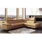 - Canapé d'angle en cuir italien 6 places MODA, beige, angle droit - Canapé d'angle en cuir italien 6 places MODA, beige, angle droit