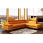 Canapé d'angle en cuir italien 6 places MODA, orange, angle droit Canapé d'angle en cuir italien 6 places MODA, orange, angle droit