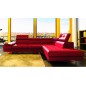 - Canapé d'angle en cuir italien 6 places MODA, rouge, angle droit - Canapé d'angle en cuir italien 6 places MODA, rouge, angle droit