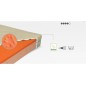 Matelas STARVISCO mémoire de forme Luxe. 70x200 cm, épaisseur 24 cm, MATERASI Matelas STARVISCO mémoire de forme Luxe. 70x200 cm, épaisseur 24 cm, MATERASI