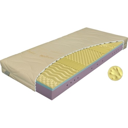 Matelas mousse à mémoire de forme Luxe, effet massage, 3 mousses différentes. FYSIO VISCO. 90X190 cm, épaisseur 22 cm, MATERASI
