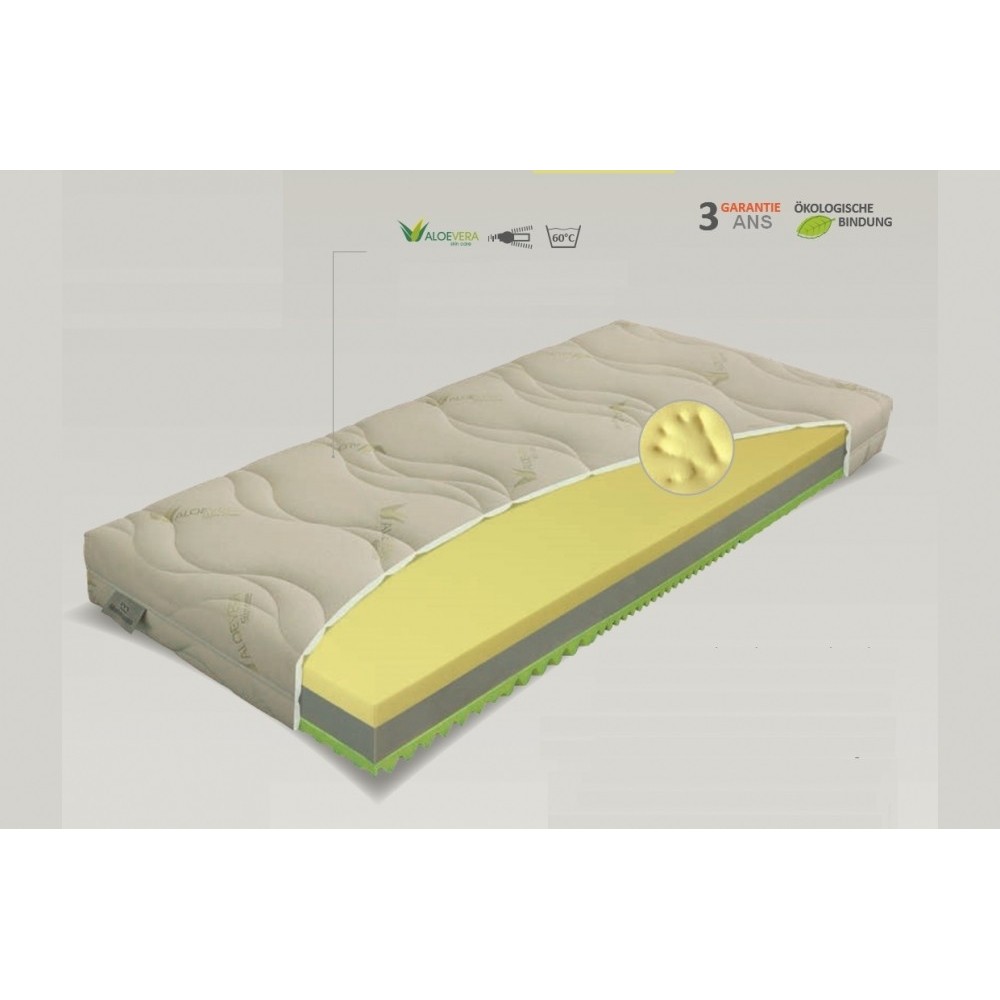 Matelas THERMO PUR CONFORT mousse à mémoire de forme Luxe. 90x190 cm, épaisseur 19cm, MATERASI Matelas THERMO PUR CONFORT mousse à mémoire de forme Luxe. 90x190 cm, épaisseur 19cm, MATERASI