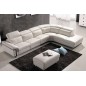 Canapé d'angle relax en cuir buffle italien, de luxe RELAXINO, blanc, angle droit, 7/8 places Canapé d'angle relax en cuir buffle italien, de luxe RELAXINO, blanc, angle droit, 7/8 places