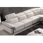Canapé d'angle relax en cuir buffle italien, de luxe RELAXINO, blanc, angle droit, 7/8 places Canapé d'angle relax en cuir buffle italien, de luxe RELAXINO, blanc, angle droit, 7/8 places