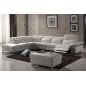 Canapé d'angle relax en cuir buffle italien de luxe RELAXINO, blanc, angle gauche, 7/8 places Canapé d'angle relax en cuir buffle italien de luxe RELAXINO, blanc, angle gauche, 7/8 places