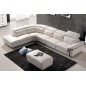 Canapé d'angle relax en cuir buffle italien de luxe RELAXINO, blanc, angle gauche, 7/8 places Canapé d'angle relax en cuir buffle italien de luxe RELAXINO, blanc, angle gauche, 7/8 places