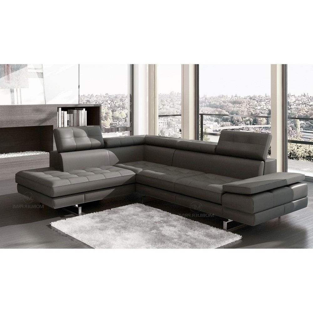 Canapé d'angle en cuir italien 6 places MODA, orange, Gris foncé, angle gauche Canapé d'angle en cuir italien 6 places MODA, orange, Gris foncé, angle gauche