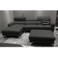 Canapé d'angle en cuir buffle italien de luxe 5 places ARMANO, gris foncé, angle gauche Canapé d'angle en cuir buffle italien de luxe 5 places ARMANO, gris foncé, angle gauche