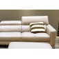 Canapé d'angle en cuir buffle italien de luxe 5 places ARMANO, beige, angle gauche Canapé d'angle en cuir buffle italien de luxe 5 places ARMANO, beige, angle gauche