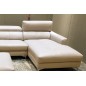 Canapé d'angle en cuir buffle italien de luxe, 5 places ARMANO, beige, angle droit Canapé d'angle en cuir buffle italien de luxe, 5 places ARMANO, beige, angle droit