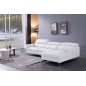 Canapé d'angle en cuir buffle italien de luxe, 5 places ARMANO, blanc, angle droit Canapé d'angle en cuir buffle italien de luxe, 5 places ARMANO, blanc, angle droit