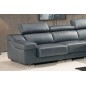 Canapé d'angle cuir buffle italien BONITO, couleur gris foncé, angle droit, 5 places Canapé d'angle cuir buffle italien BONITO, couleur gris foncé, angle droit, 5 places