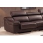 Canapé d'angle cuir buffle italien BONITO, couleur chocolat, angle droit, 5 places Canapé d'angle cuir buffle italien BONITO, couleur chocolat, angle droit, 5 places