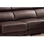 Canapé d'angle cuir buffle italien BONITO, couleur chocolat, angle droit, 5 places Canapé d'angle cuir buffle italien BONITO, couleur chocolat, angle droit, 5 places