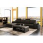 - Canapé d'angle en cuir italien 5/6 places ROMARIO, gris foncé, angle gauche - Canapé d'angle en cuir italien 5/6 places ROMARIO, gris foncé, angle gauche