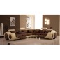 Fabrication personnalisée sur demande du client Canapé d'angle en 100% tout cuir prestige luxe italien 7 places EXCELIA, CHOCOLA Fabrication personnalisée sur demande du client Canapé d'angle en 100% tout cuir prestige luxe italien 7 places EXCELIA, CHOCOLA