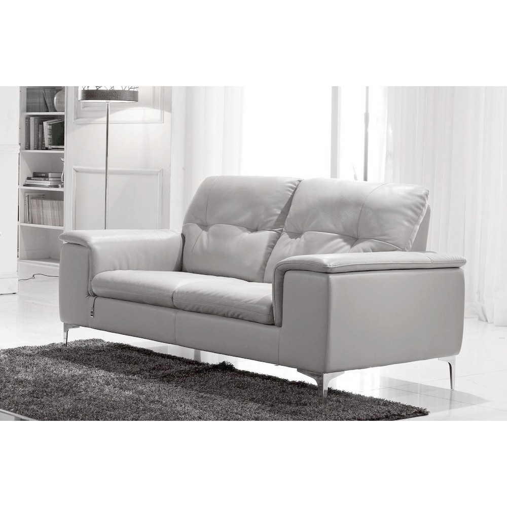 Canapé 2 places en cuir de buffle Prestige épais haut de gamme, LUIGI, blanc cassé. Commande personnalisée en cuir épais sur dem