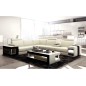 Canapé d'angle XERUS en cuir haut de gamme italien vachette Vénésetti Cuir Prestige luxe Blanc N°781 Chocolat N°505 Inverse de l