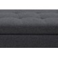 Canapé d'angle en tissu de qualité, BONY gris foncé, avec pouf-banquette, angle droit Canapé d'angle en tissu de qualité, BONY gris foncé, avec pouf-banquette, angle droit