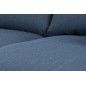 Canapé d'angle en tissu de qualité SUNDO, bleu, angle droit, 5 places