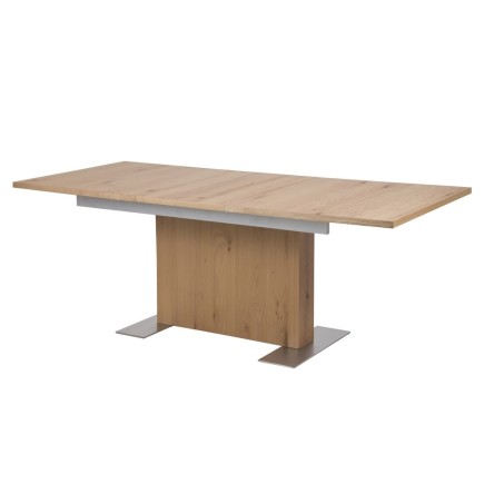 Table à manger avec rallonge chêne sauvage, BRIXA