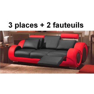PAIEMENT DU SOLDE de la Commande de Mme Pierrette HOUDOTÉ: Ensemble DESIGNA IV, composé d'un canapé 3 places + 2 fauteuils en cu