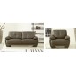 Ensemble composé d'un canapé 3 places et d'un fauteuil en cuir italien buffle Cuir épais. LEANDRO, gris foncé n°2065 Ensemble composé d'un canapé 3 places et d'un fauteuil en cuir italien buffle Cuir épais. LEANDRO, gris foncé n°2065