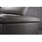 Canapé d'angle en cuir de buffle italien de luxe 5/6 places VIDA, noir, angle gauche Canapé d'angle en cuir de buffle italien de luxe 5/6 places VIDA, noir, angle gauche