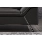 Canapé d'angle en cuir de buffle italien de luxe 5/6 places VIDA, noir, angle gauche Canapé d'angle en cuir de buffle italien de luxe 5/6 places VIDA, noir, angle gauche