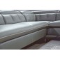 Canapé d'angle en cuir de buffle italien de luxe 5/6 places, VIDA, gris foncé, angle droit Canapé d'angle en cuir de buffle italien de luxe 5/6 places, VIDA, gris foncé, angle droit