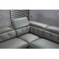Canapé d'angle en cuir de buffle italien de luxe 5/6 places, VIDA, gris foncé, angle droit Canapé d'angle en cuir de buffle italien de luxe 5/6 places, VIDA, gris foncé, angle droit