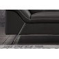 Canapé d'angle en cuir de buffle italien de luxe 5/6 places, VIDA, noir, angle droit Canapé d'angle en cuir de buffle italien de luxe 5/6 places, VIDA, noir, angle droit